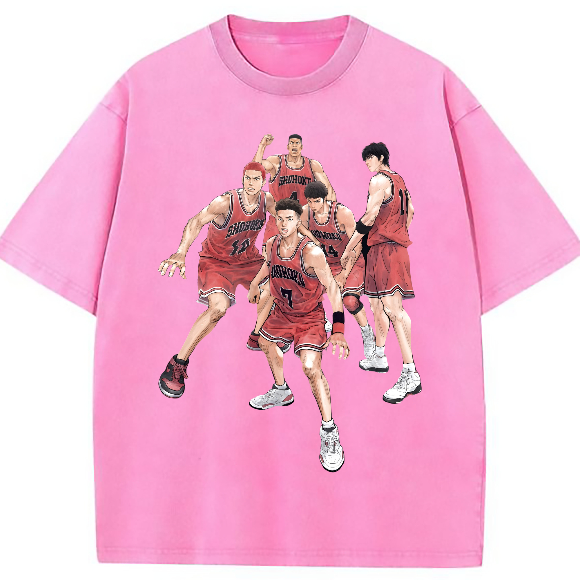 （画像用） SLAM DUNK／スラムダンク 綿100% ヴィンテージ風 半袖Tシャツ（フロントプリント）